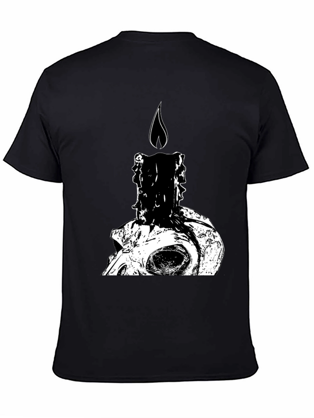 Skull Candle Graphic Tee - Dark Humor T-Shirt