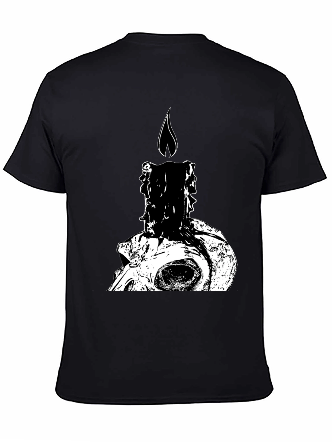 Skull Candle Graphic Tee - Dark Humor T-Shirt