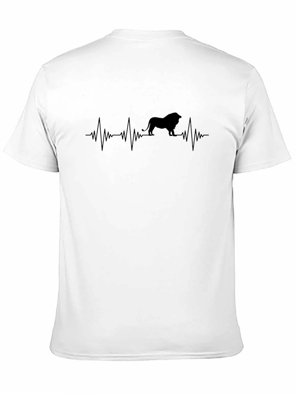 Lion Heartbeat Graphic Tee - Mens Black T-Shirt
