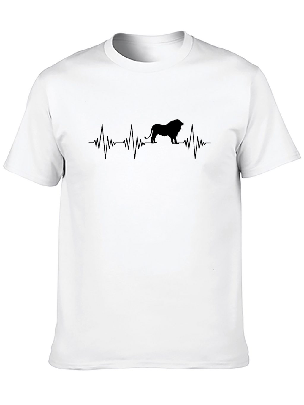 Lion Heartbeat Graphic Tee - Mens Black T-Shirt