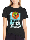Id Rather Be Fishing Graphic T-Shirt