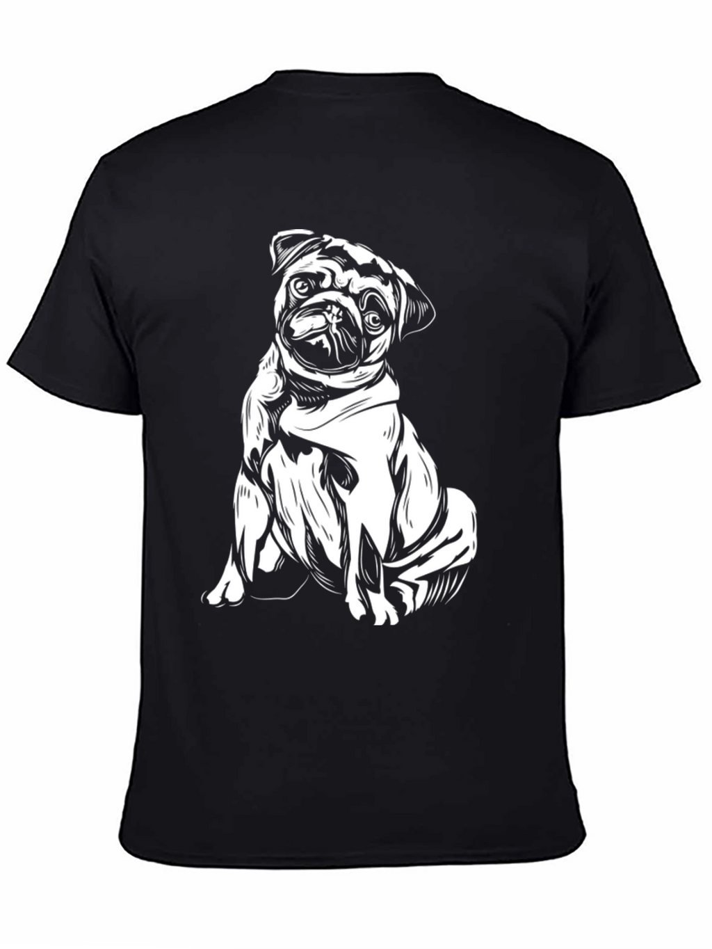Pug Graphic Black Tee