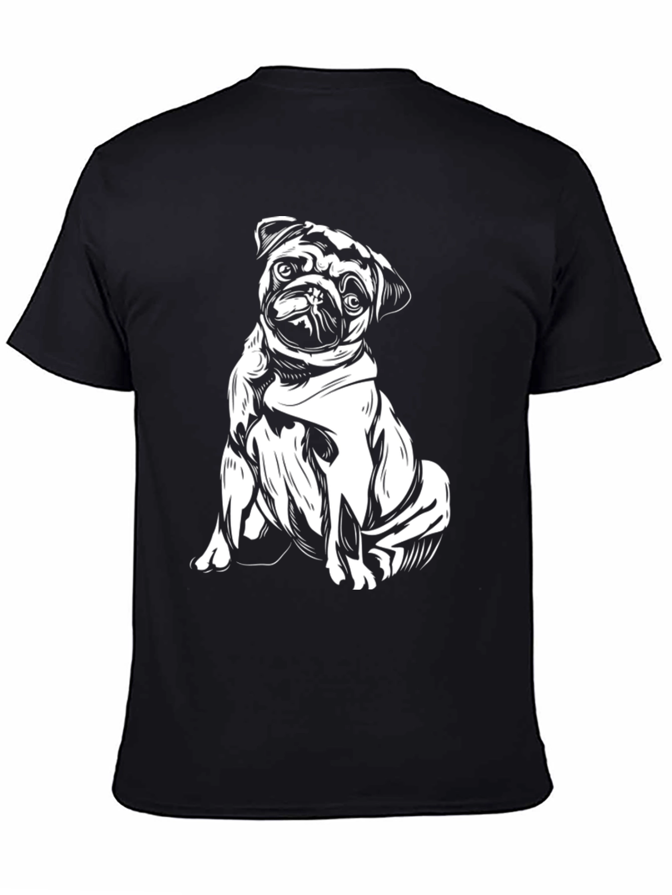 Pug Graphic Black Tee