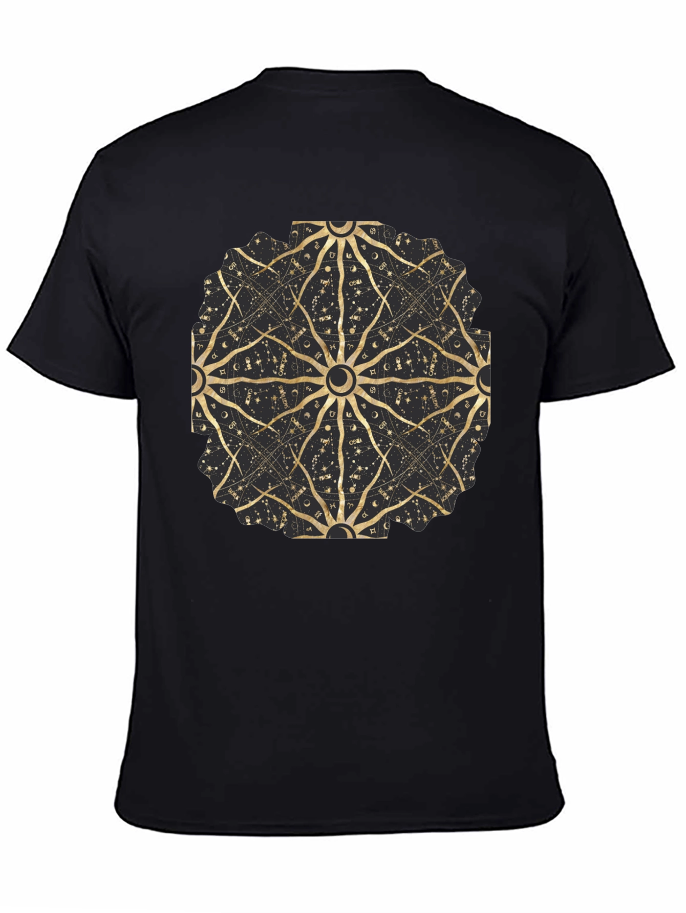 Celestial Astrology Mandala Black Tee