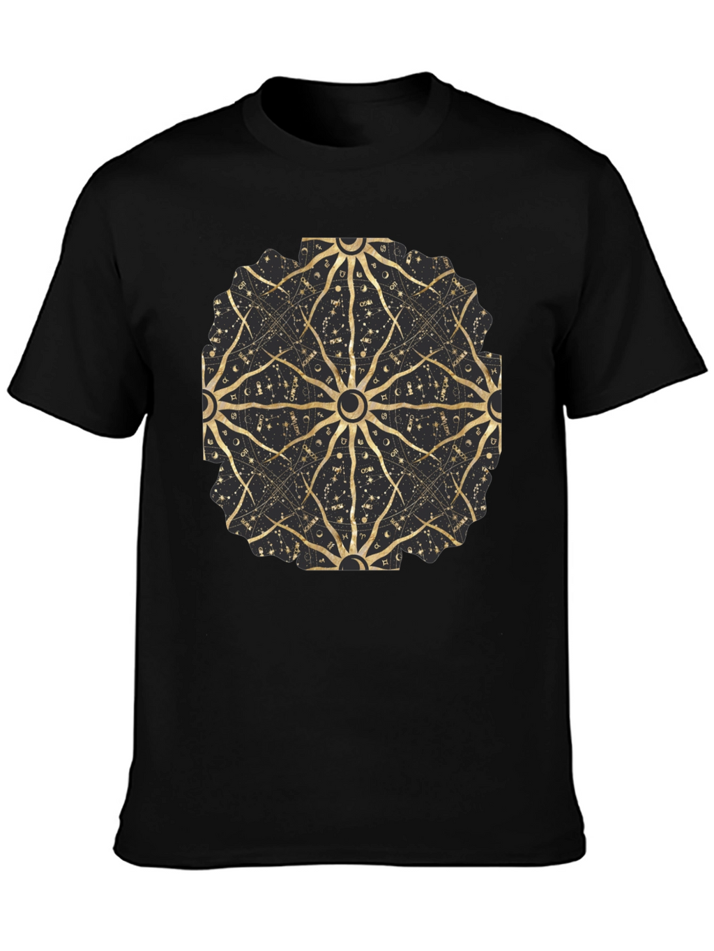 Celestial Astrology Mandala Black Tee