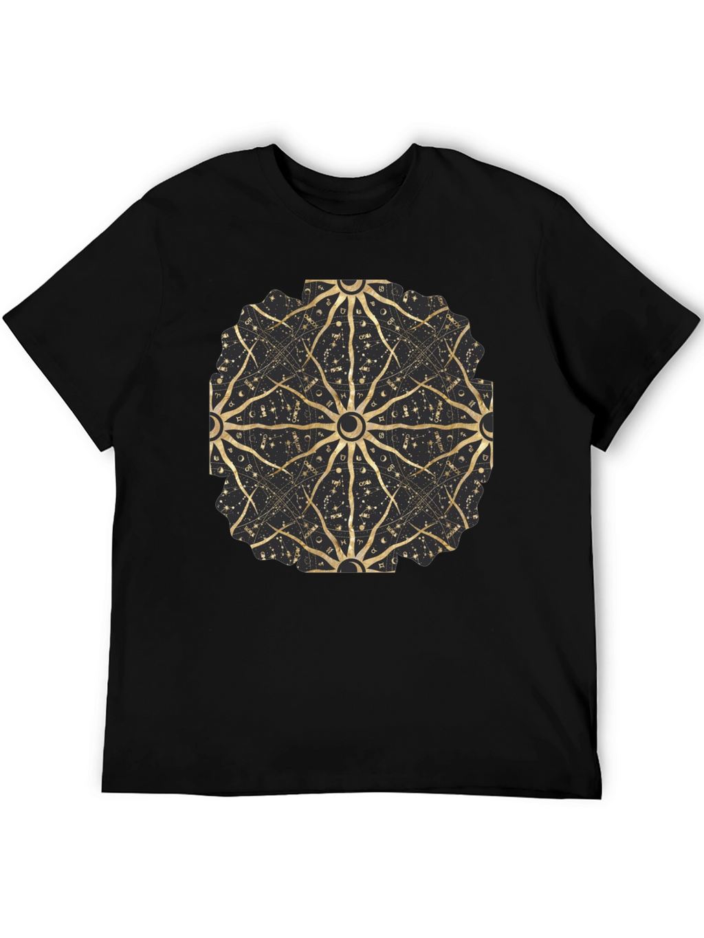 Celestial Astrology Mandala Black Tee