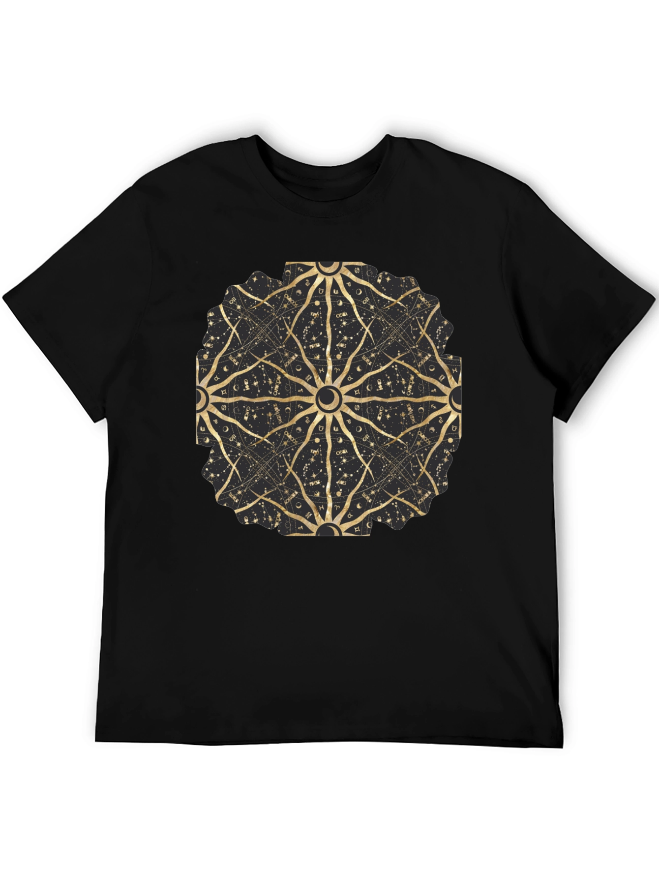 Celestial Astrology Mandala Black Tee