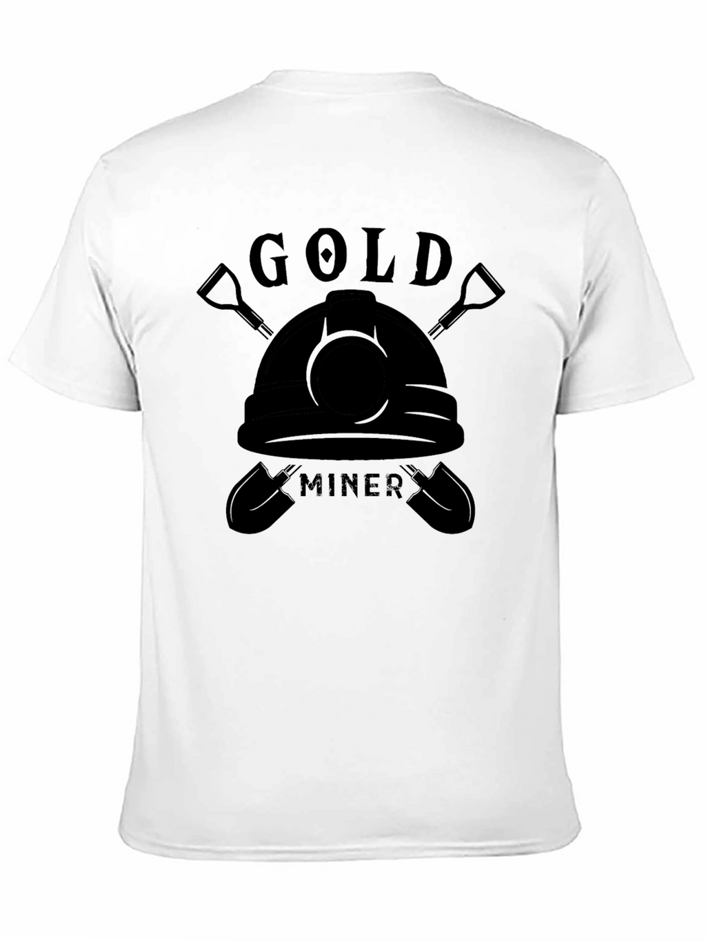 Gold Miner Graphic T-Shirt - Black Crew Neck Tee