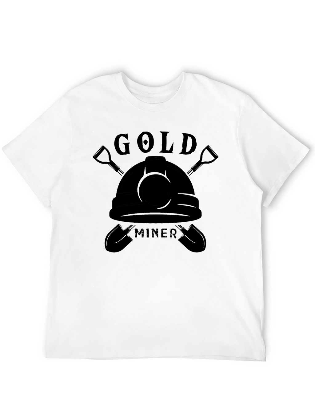 Gold Miner Graphic T-Shirt - Black Crew Neck Tee
