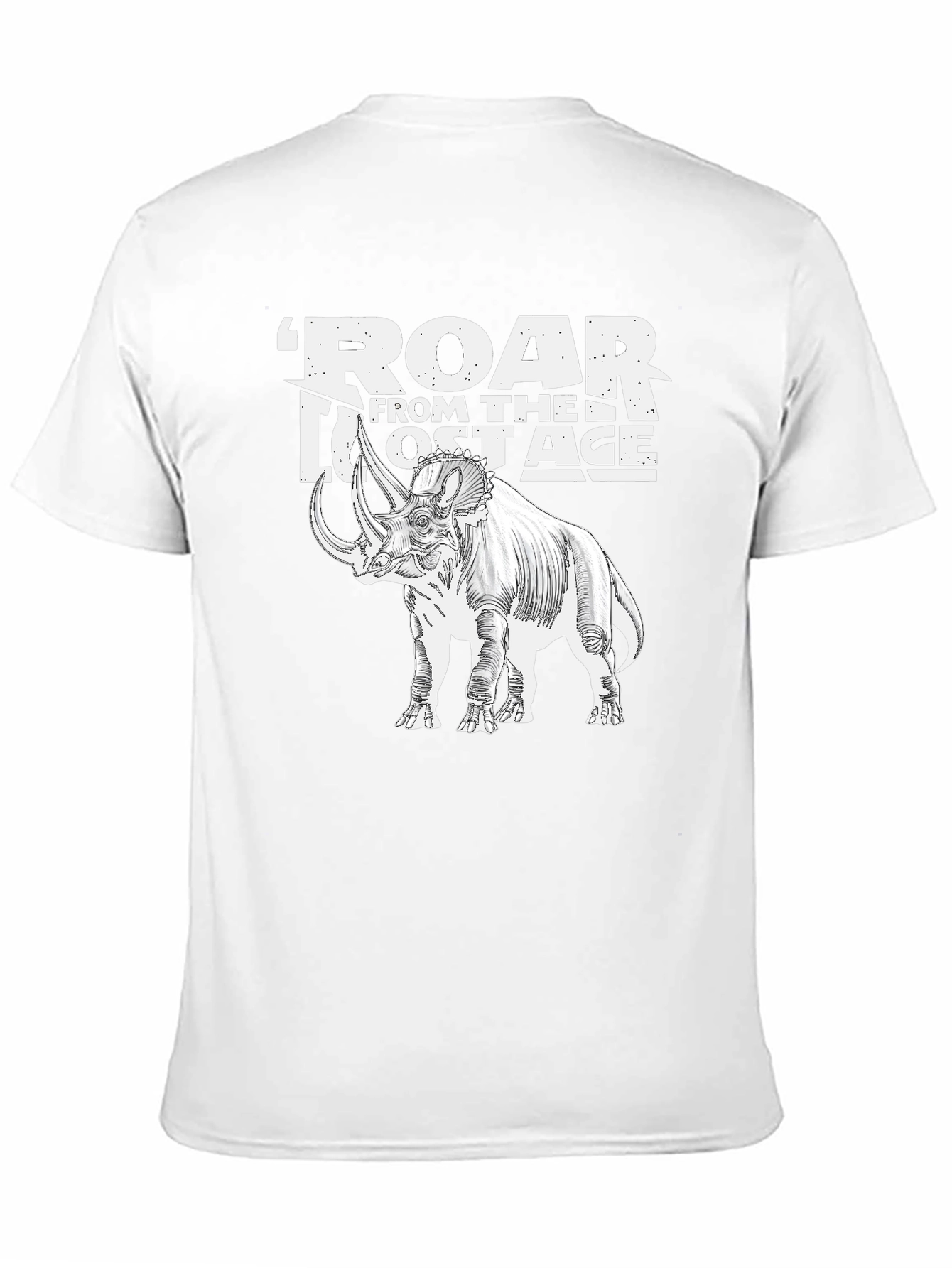 Roar From The Lost Age Triceratops Graphic T-Shirt
