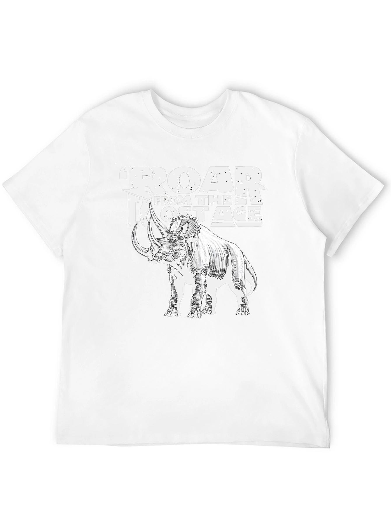 Roar From The Lost Age Triceratops Graphic T-Shirt
