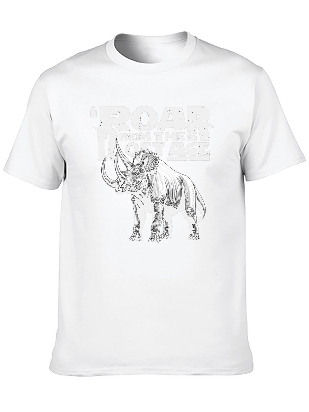 Roar From The Lost Age Triceratops Graphic T-Shirt