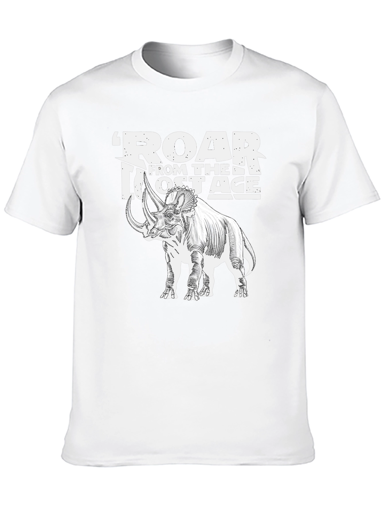 Roar From The Lost Age Triceratops Graphic T-Shirt