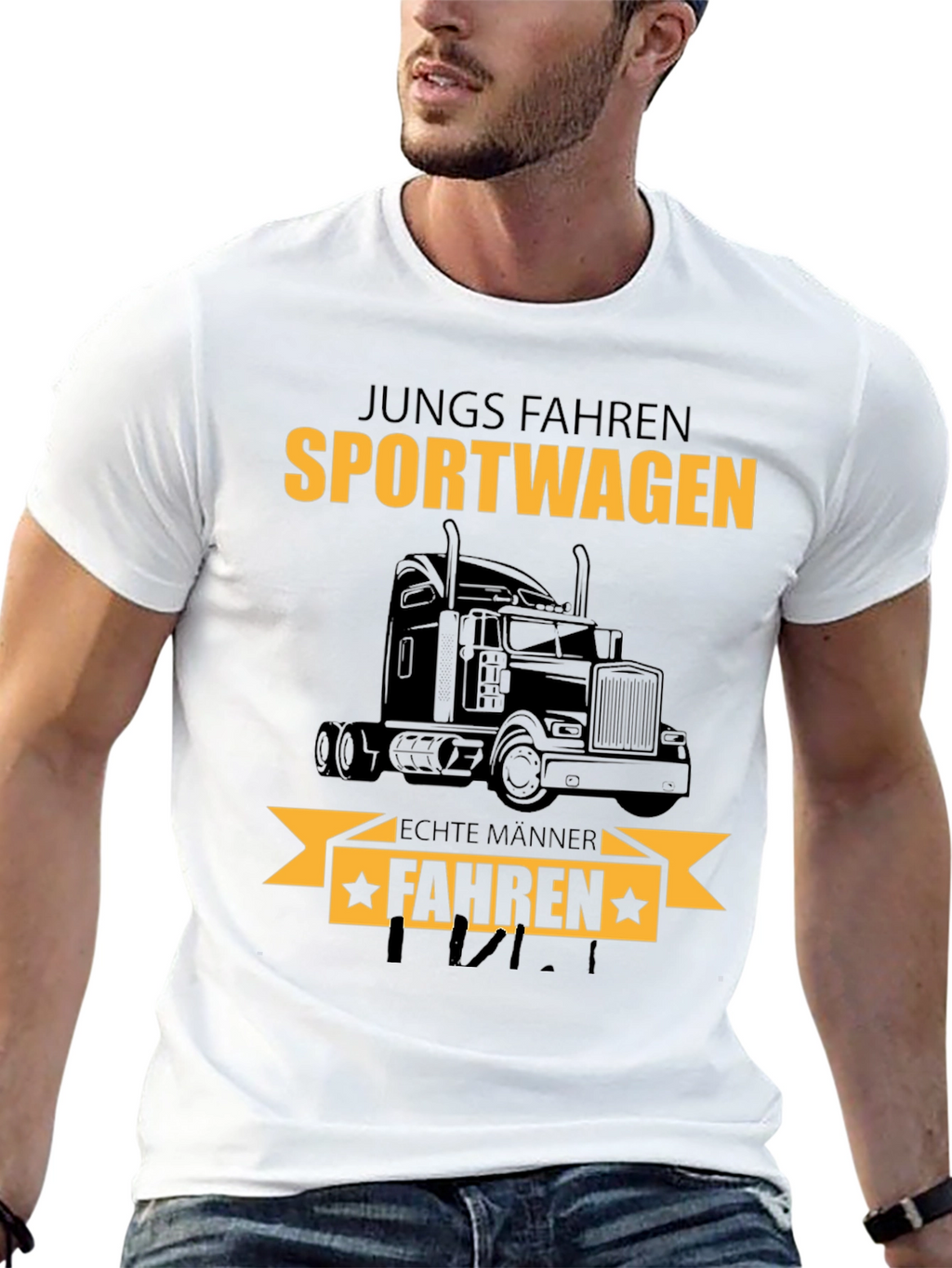 Truck Driver T-Shirt: Sportwagen Echte Manner Fahren