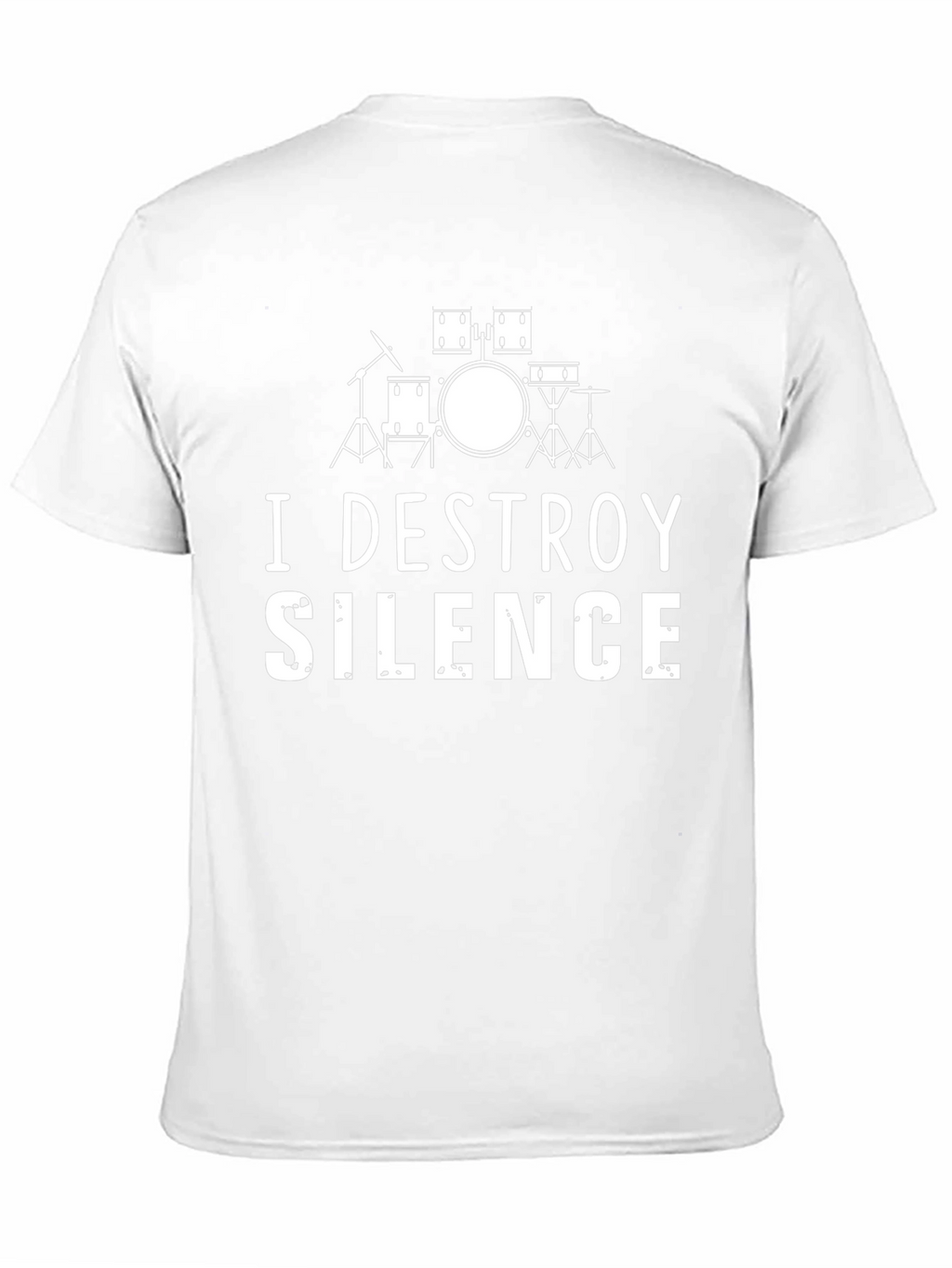 I Destroy Silence Drummer T-Shirt - Black Cotton Tee