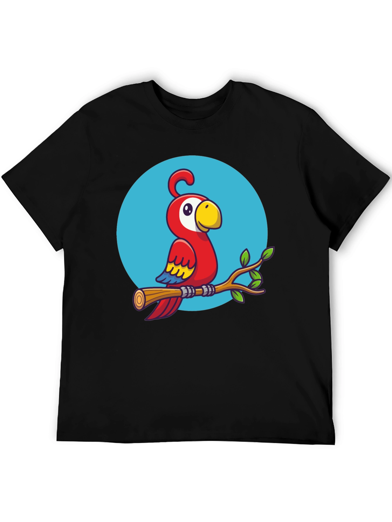Cartoon Parrot T-Shirt - Quirky Graphic Tee