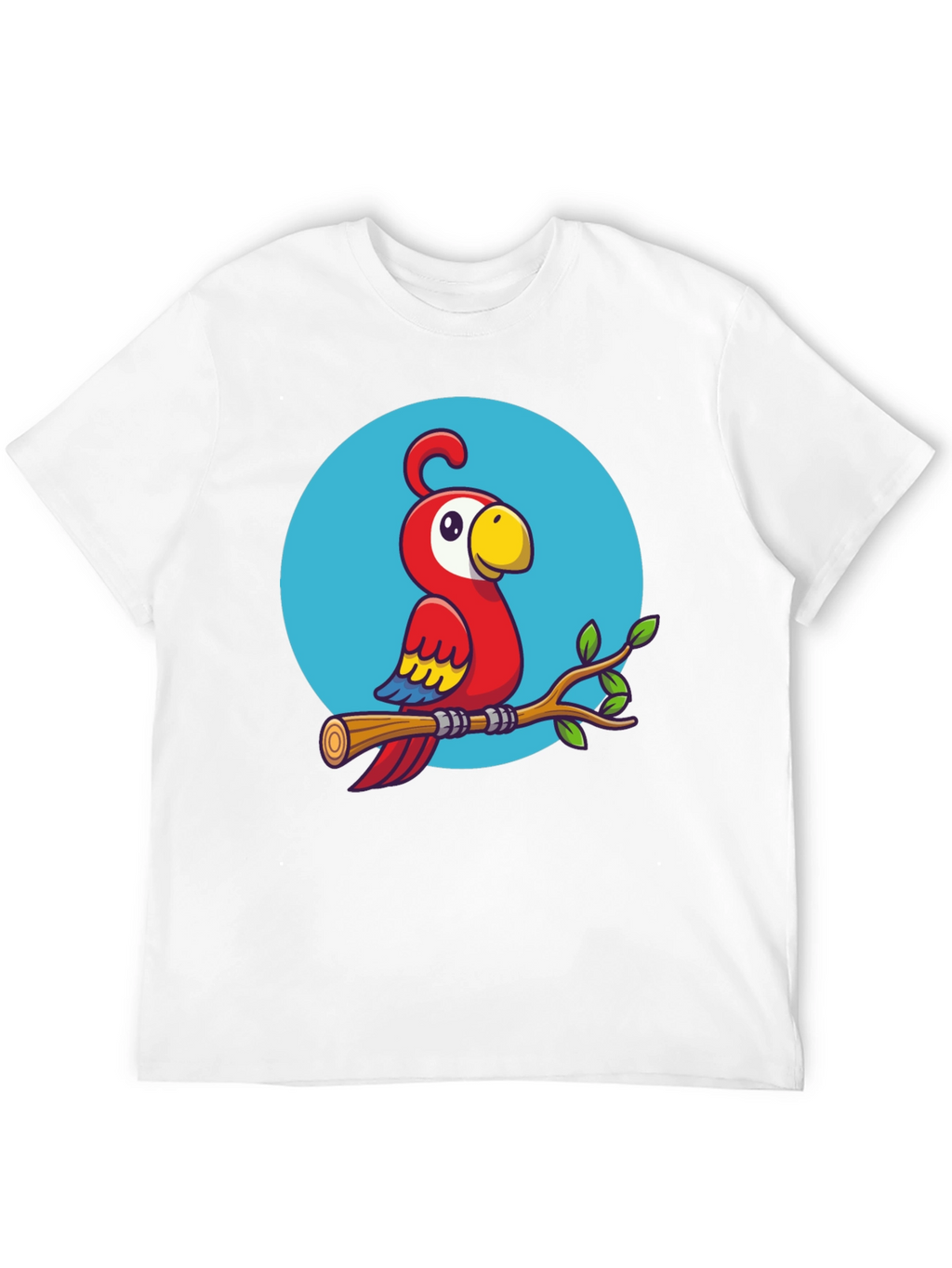 Cartoon Parrot T-Shirt - Quirky Graphic Tee