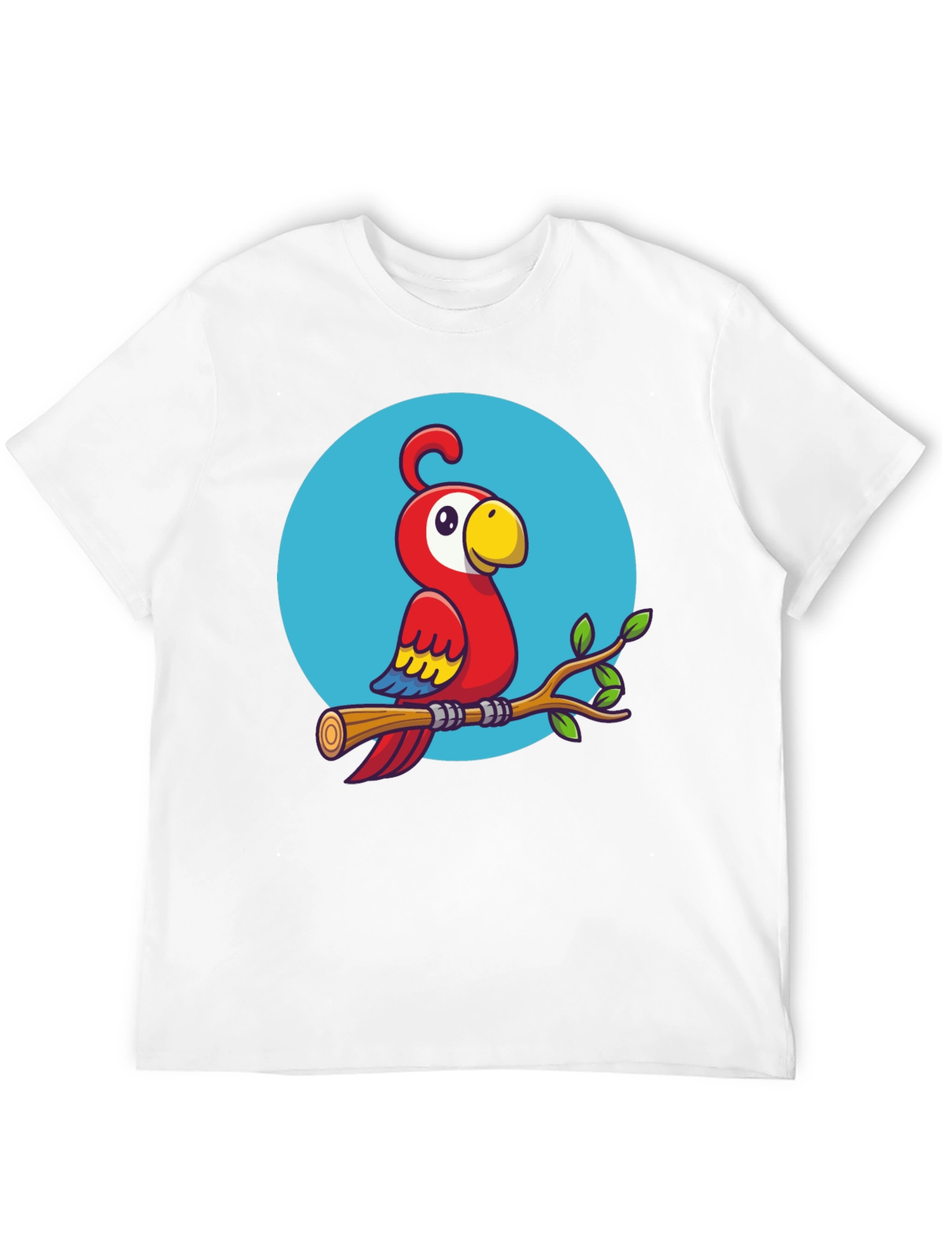 Cartoon Parrot T-Shirt - Quirky Graphic Tee