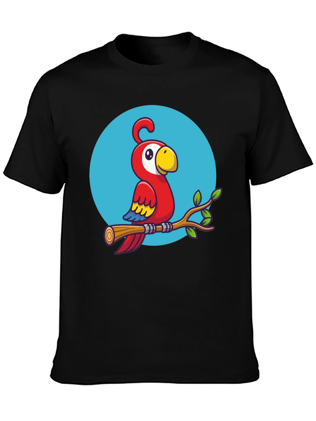 Cartoon Parrot T-Shirt - Quirky Graphic Tee