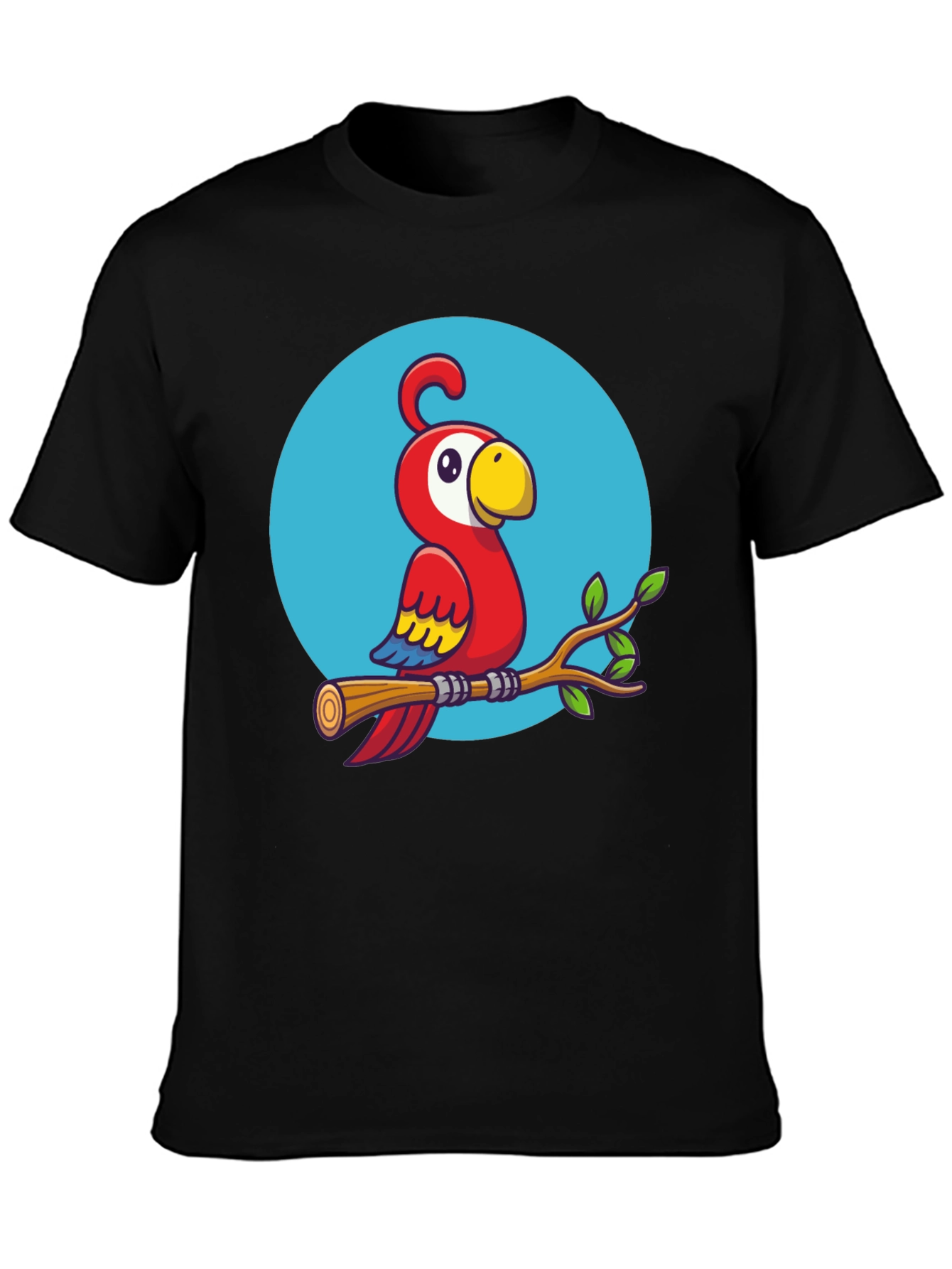 Cartoon Parrot T-Shirt - Quirky Graphic Tee