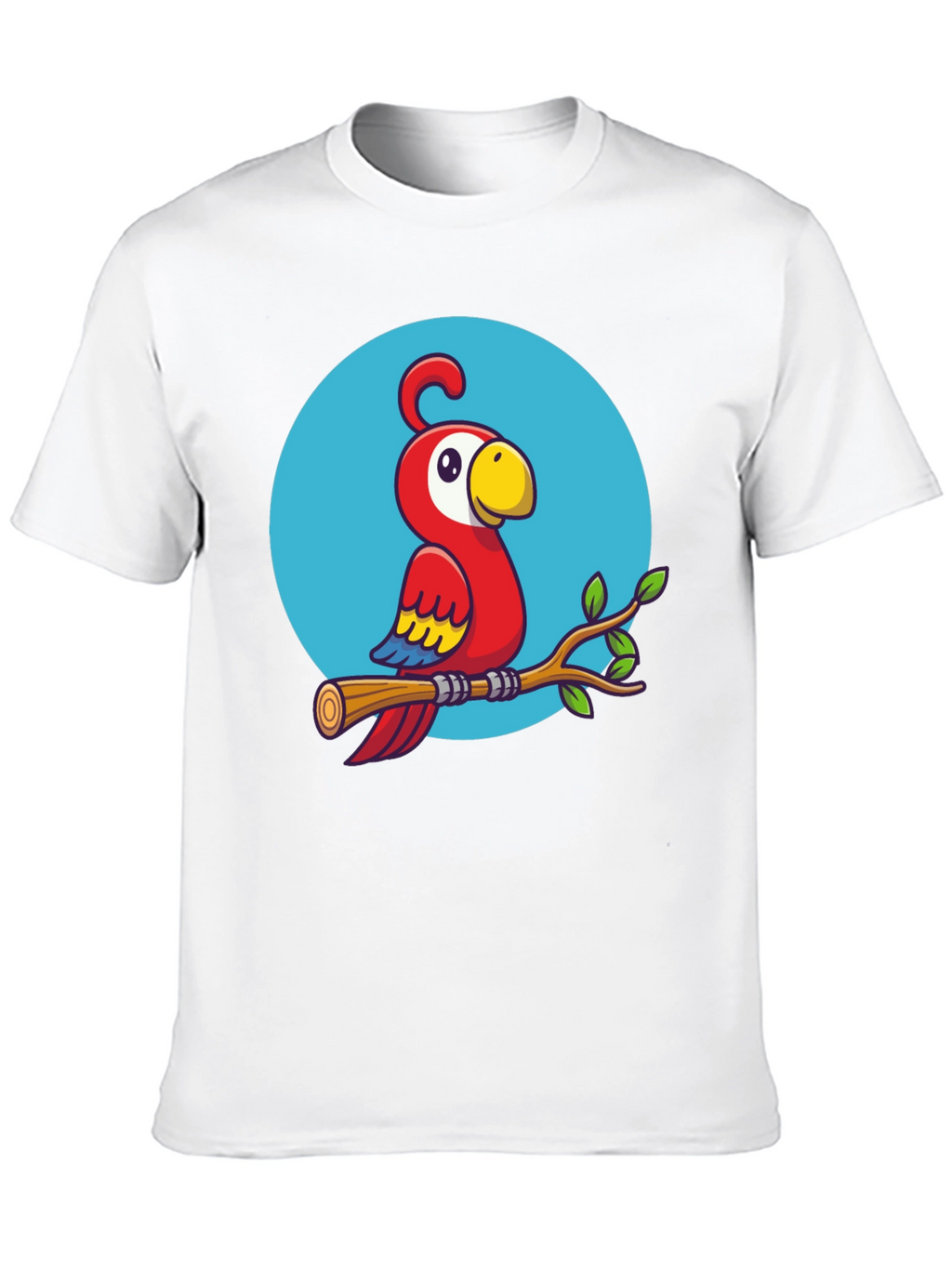 Cartoon Parrot T-Shirt - Quirky Graphic Tee