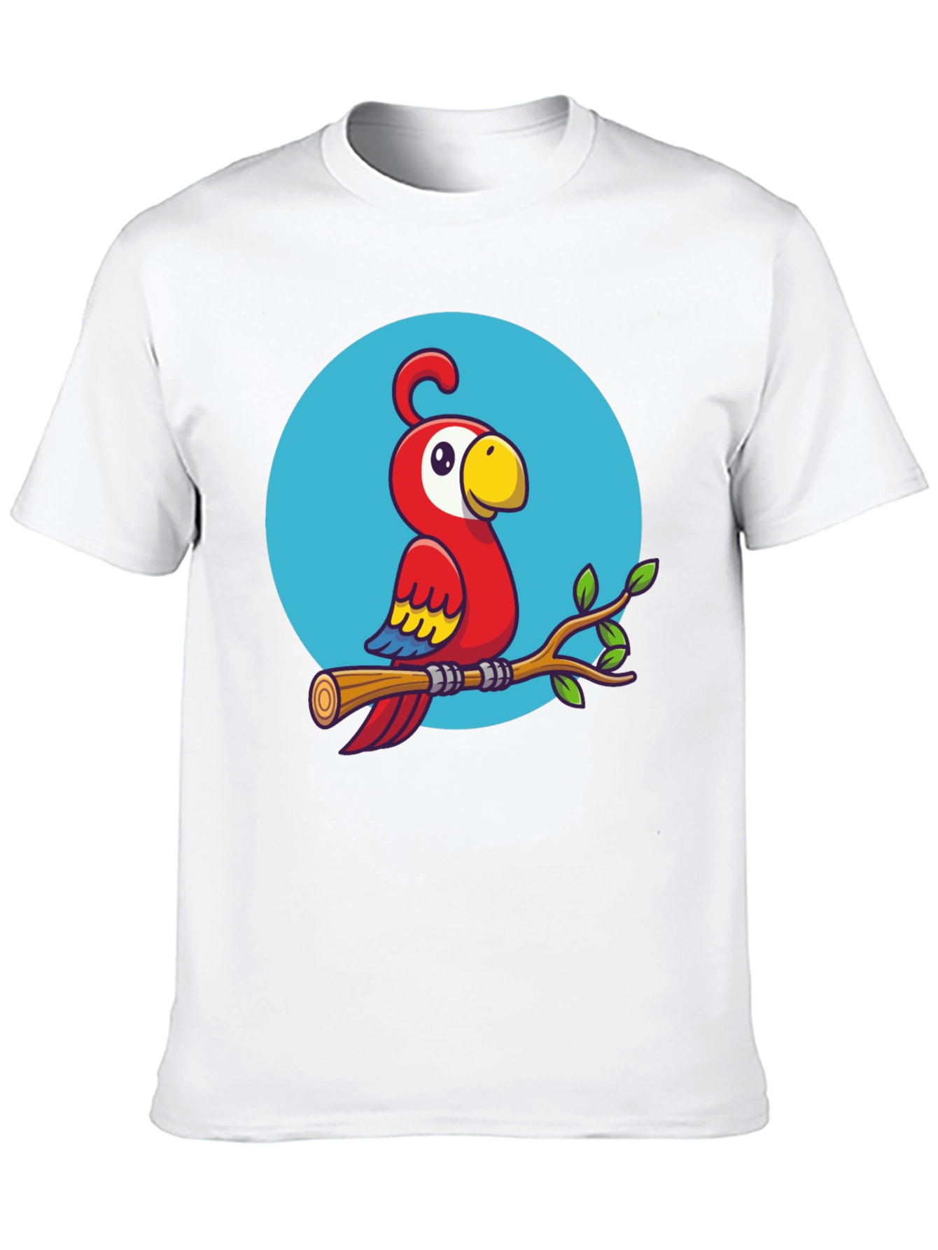 Cartoon Parrot T-Shirt - Quirky Graphic Tee