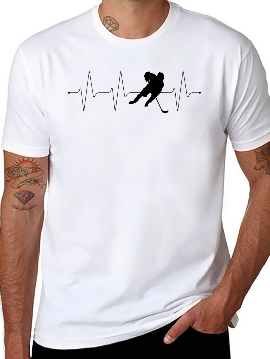 Hockey Heartbeat T-Shirt - Sport Fan Tee