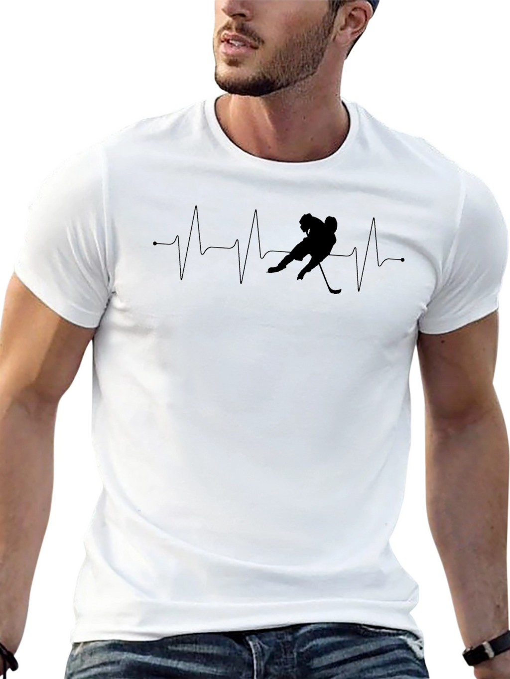 Hockey Heartbeat T-Shirt - Sport Fan Tee