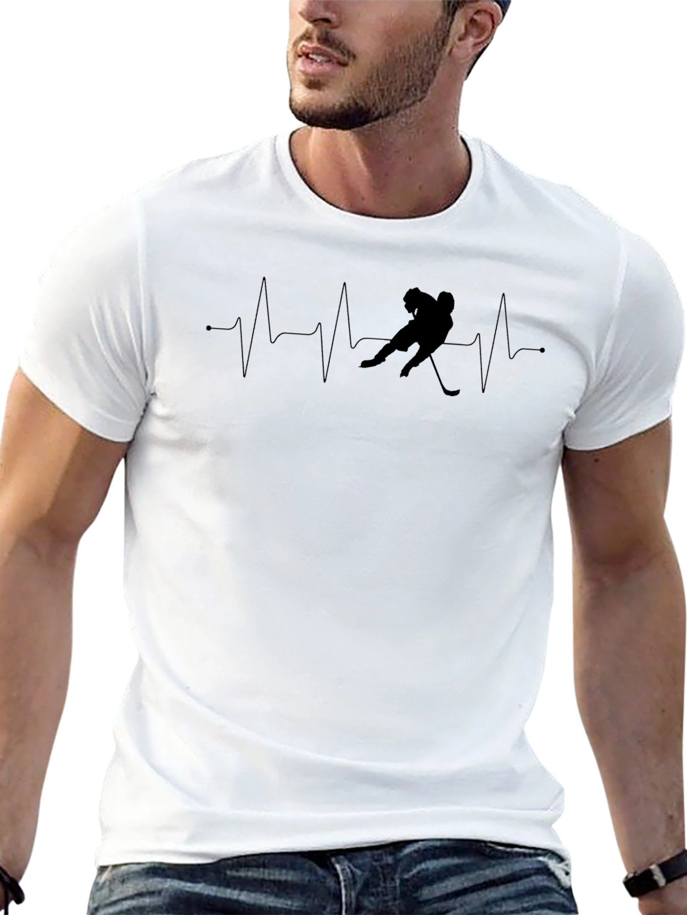 Hockey Heartbeat T-Shirt - Sport Fan Tee