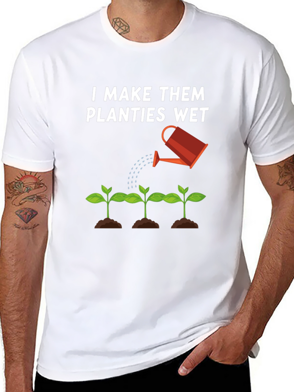 I Make Them Planties Wet Black T-Shirt