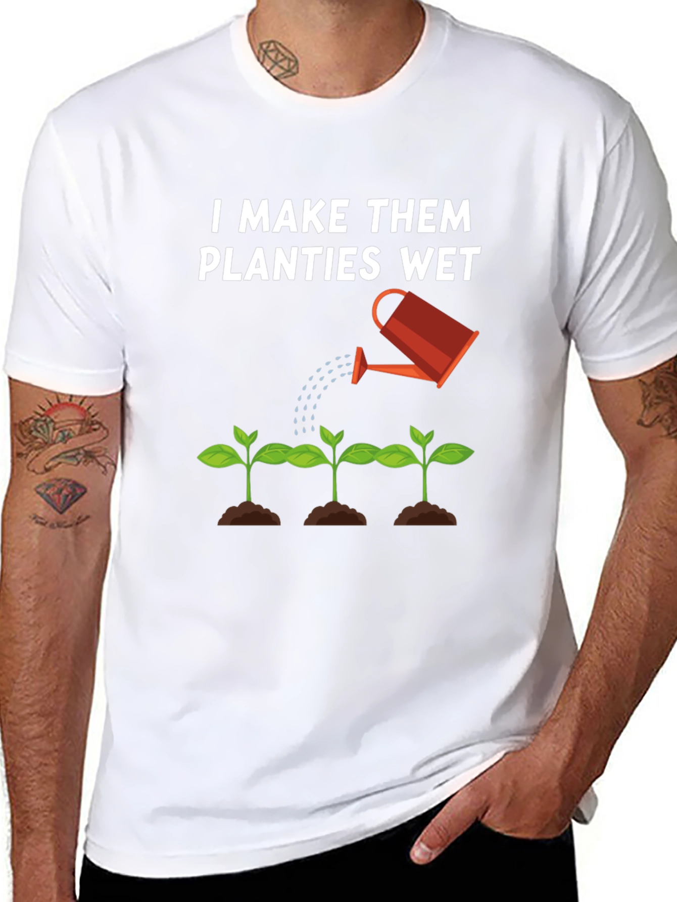I Make Them Planties Wet Black T-Shirt