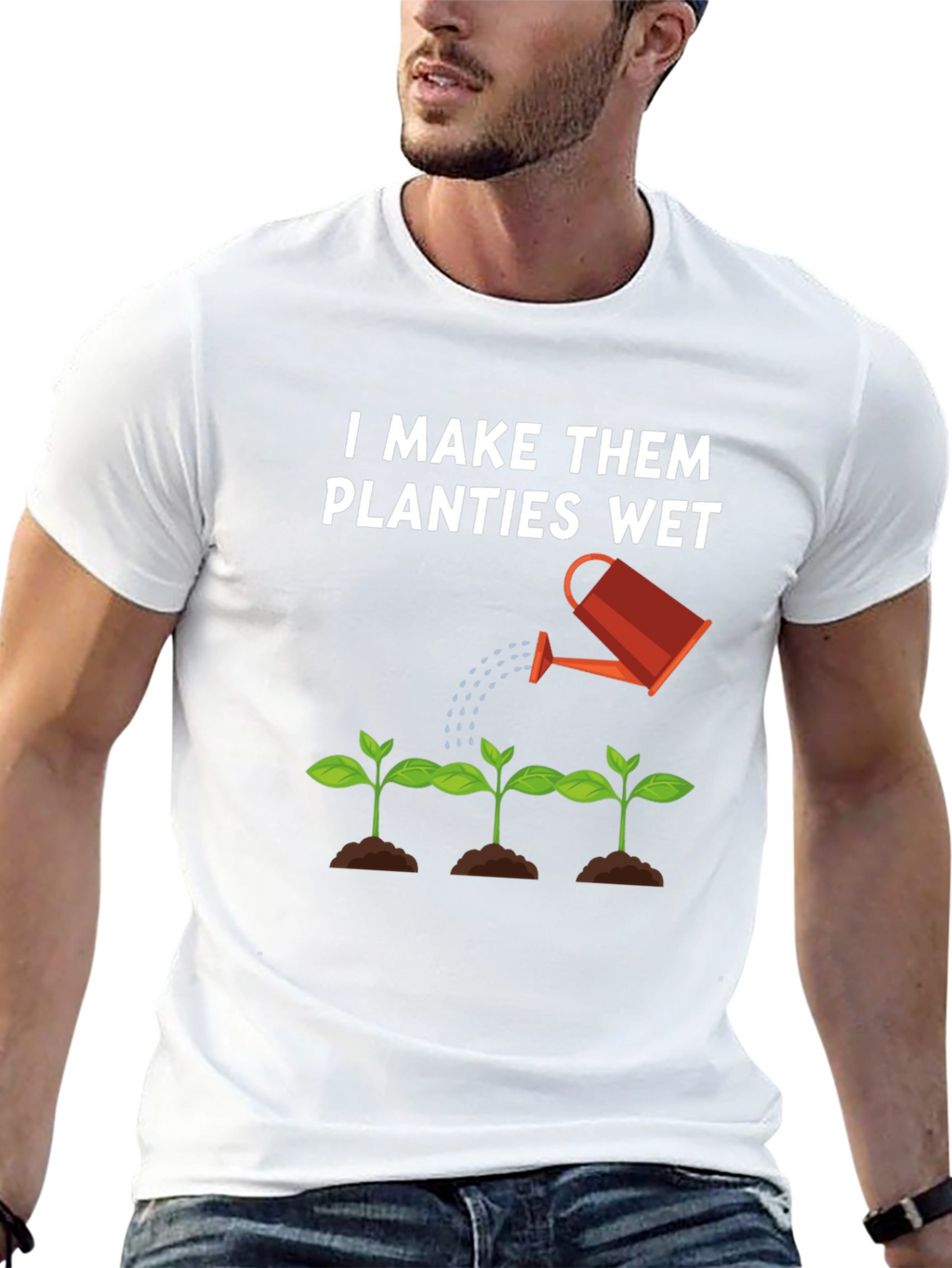I Make Them Planties Wet Black T-Shirt