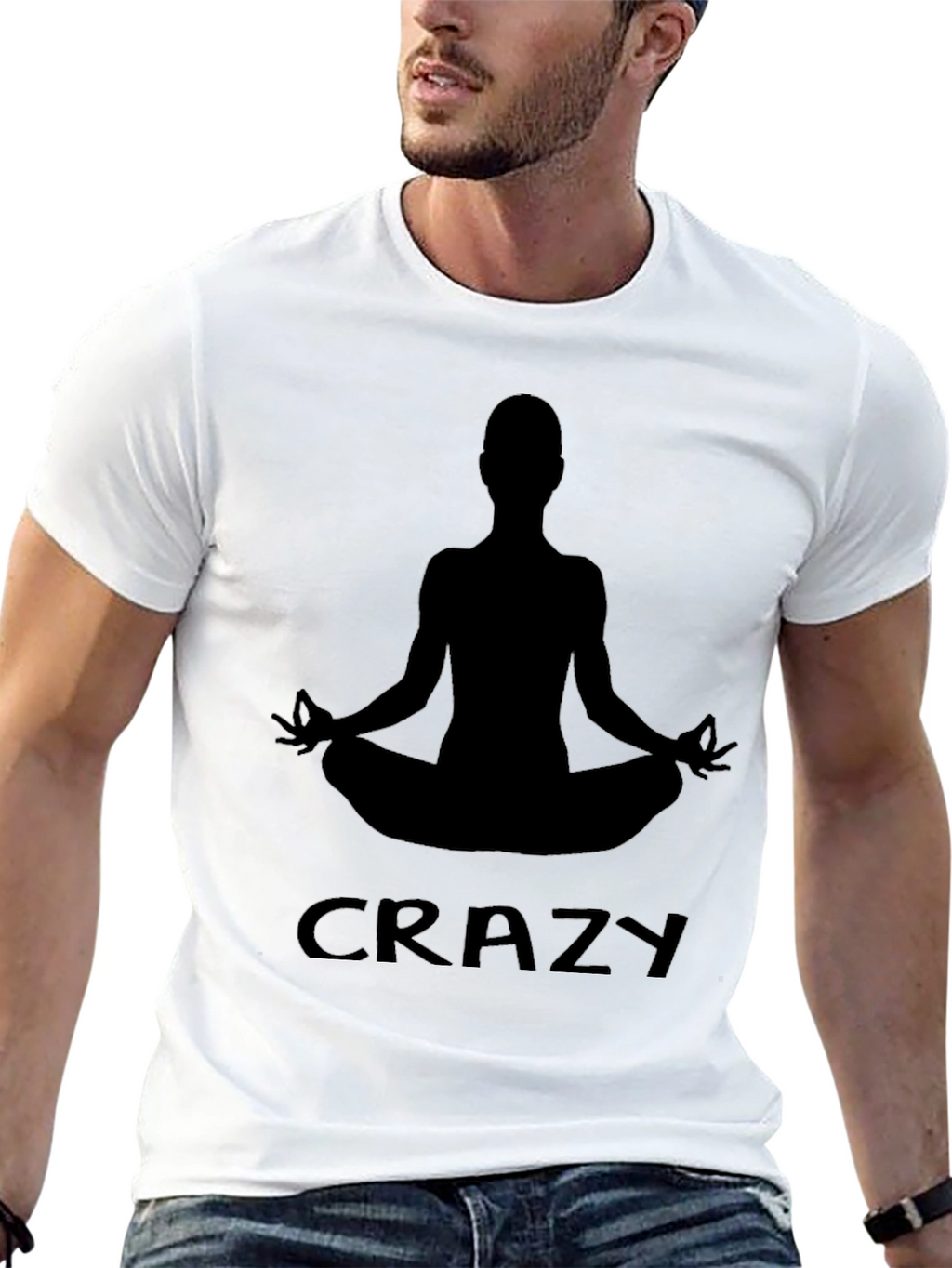 Crazy Yogi Black T-Shirt - Mens