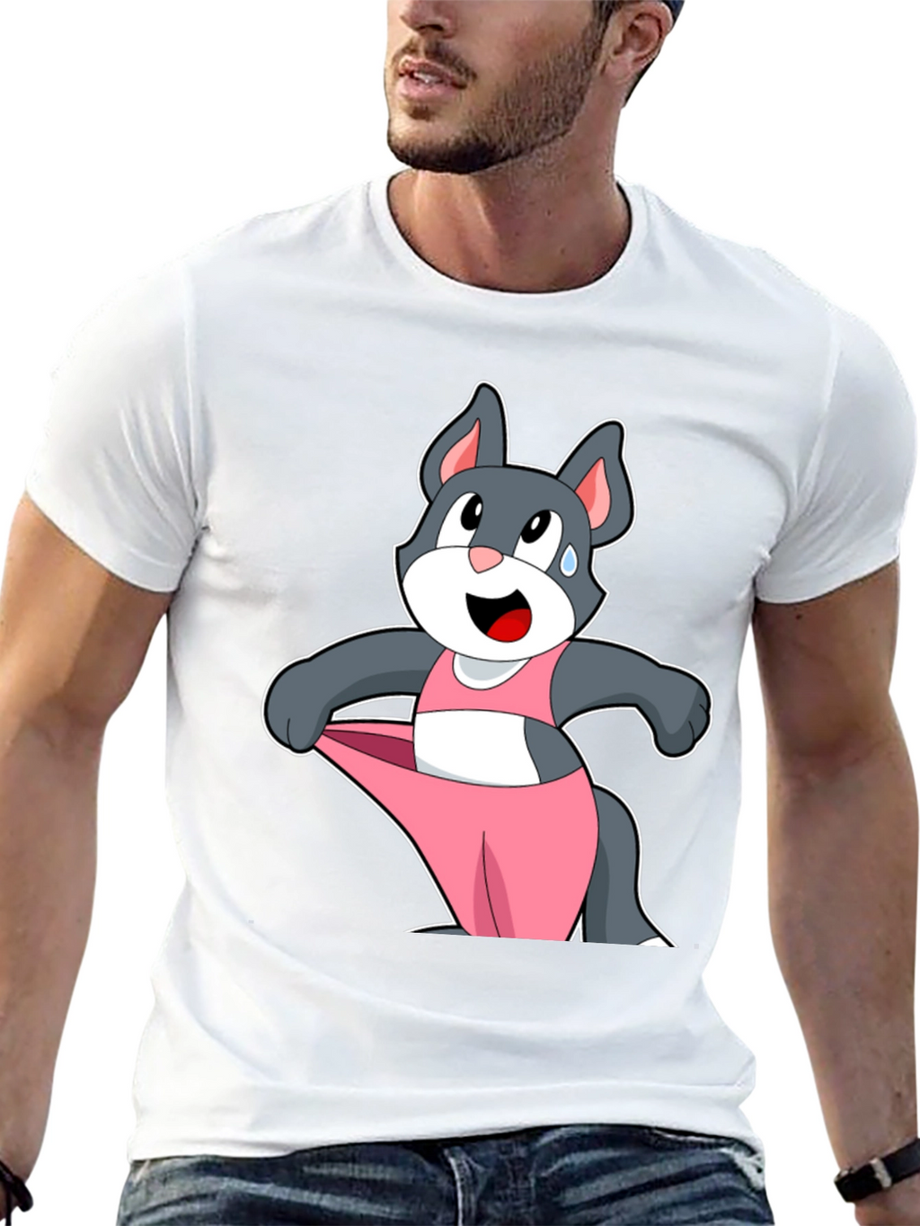 Funny Cartoon Cat T-Shirt
