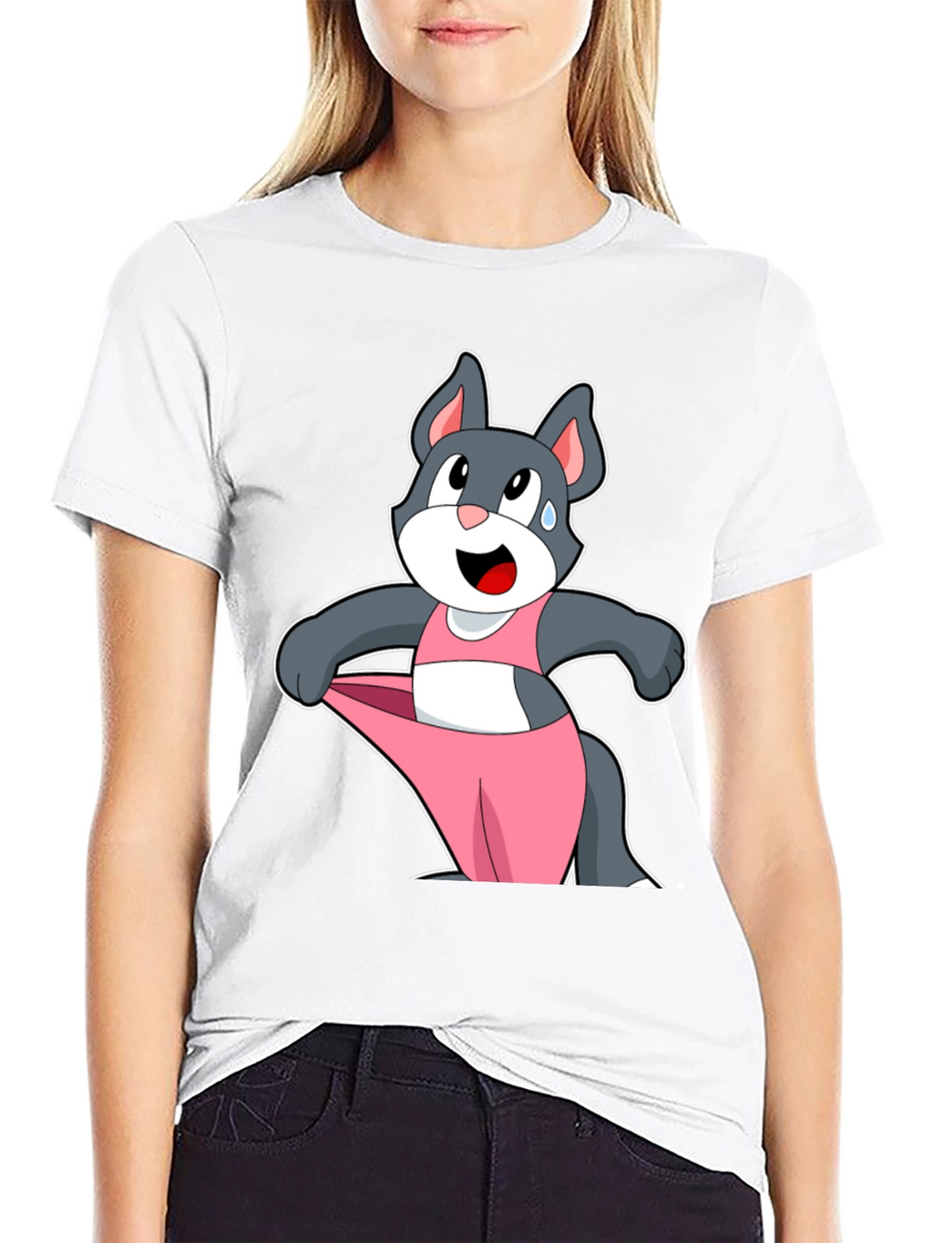 Funny Cartoon Cat T-Shirt
