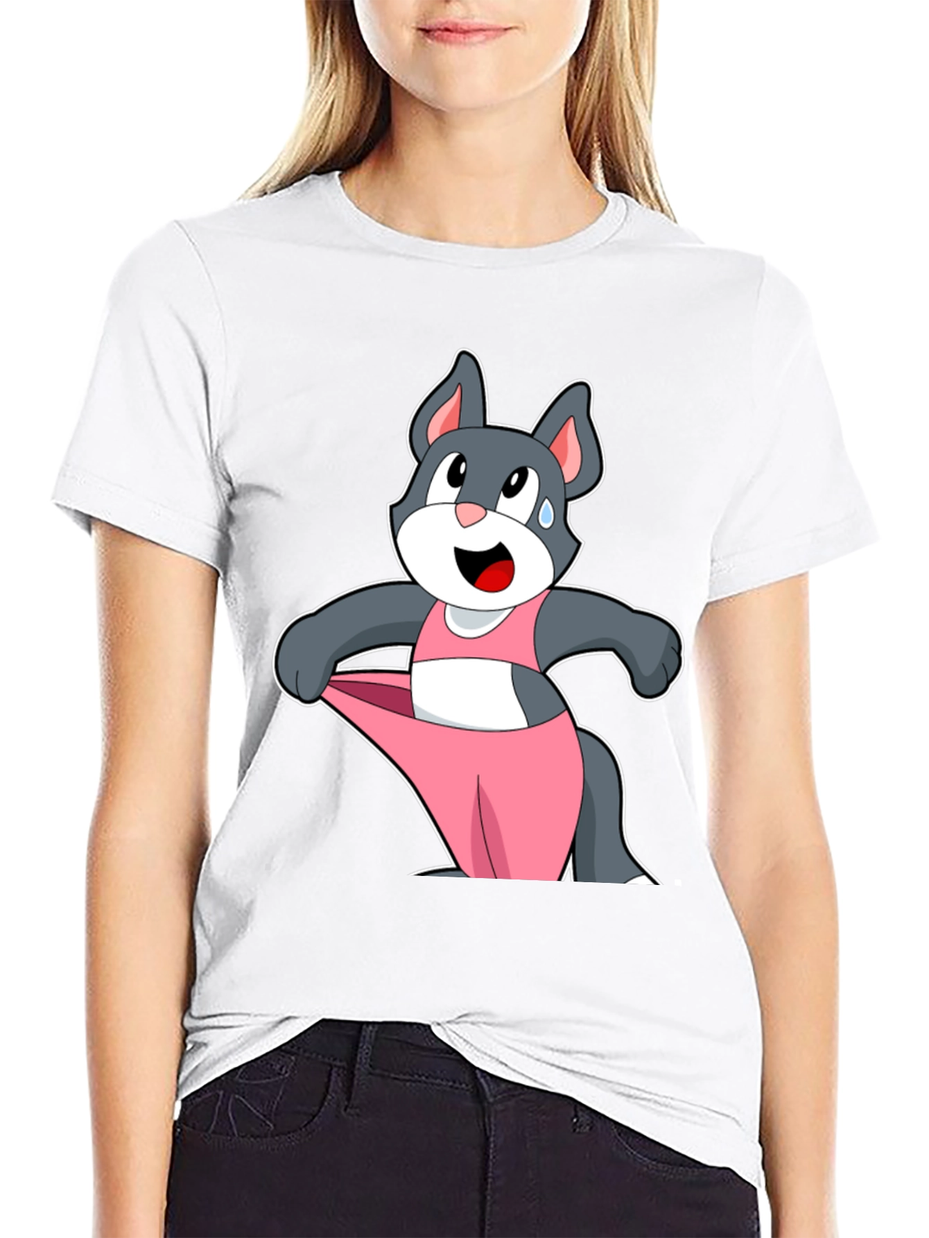 Funny Cartoon Cat T-Shirt