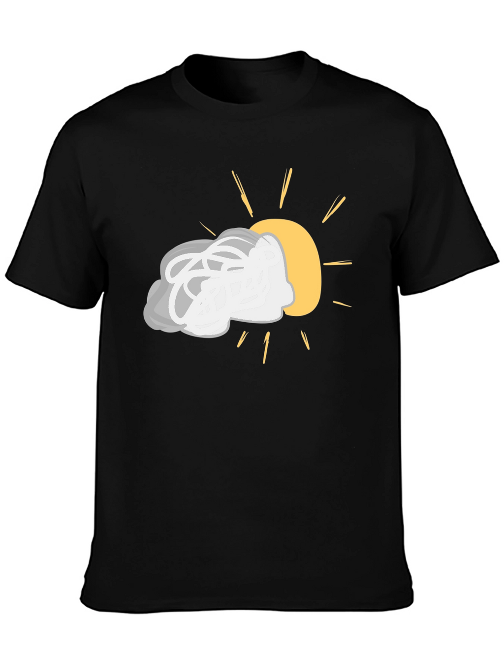 Cloudy with a Chance of Sun Black Tee