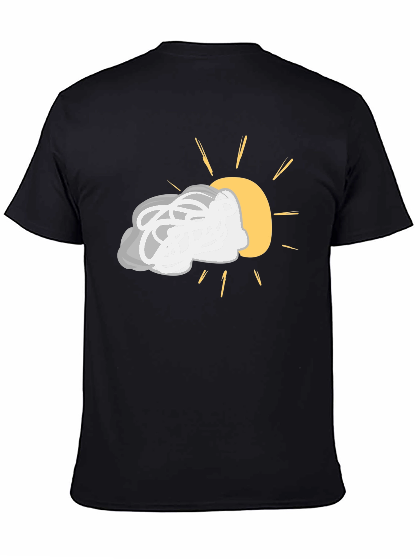 Cloudy with a Chance of Sun Black Tee