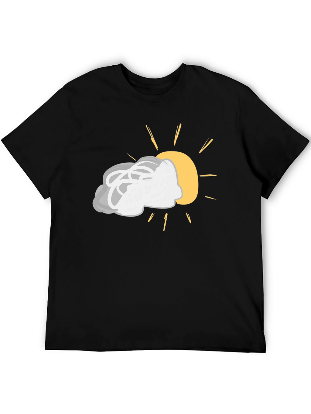Cloudy with a Chance of Sun Black Tee