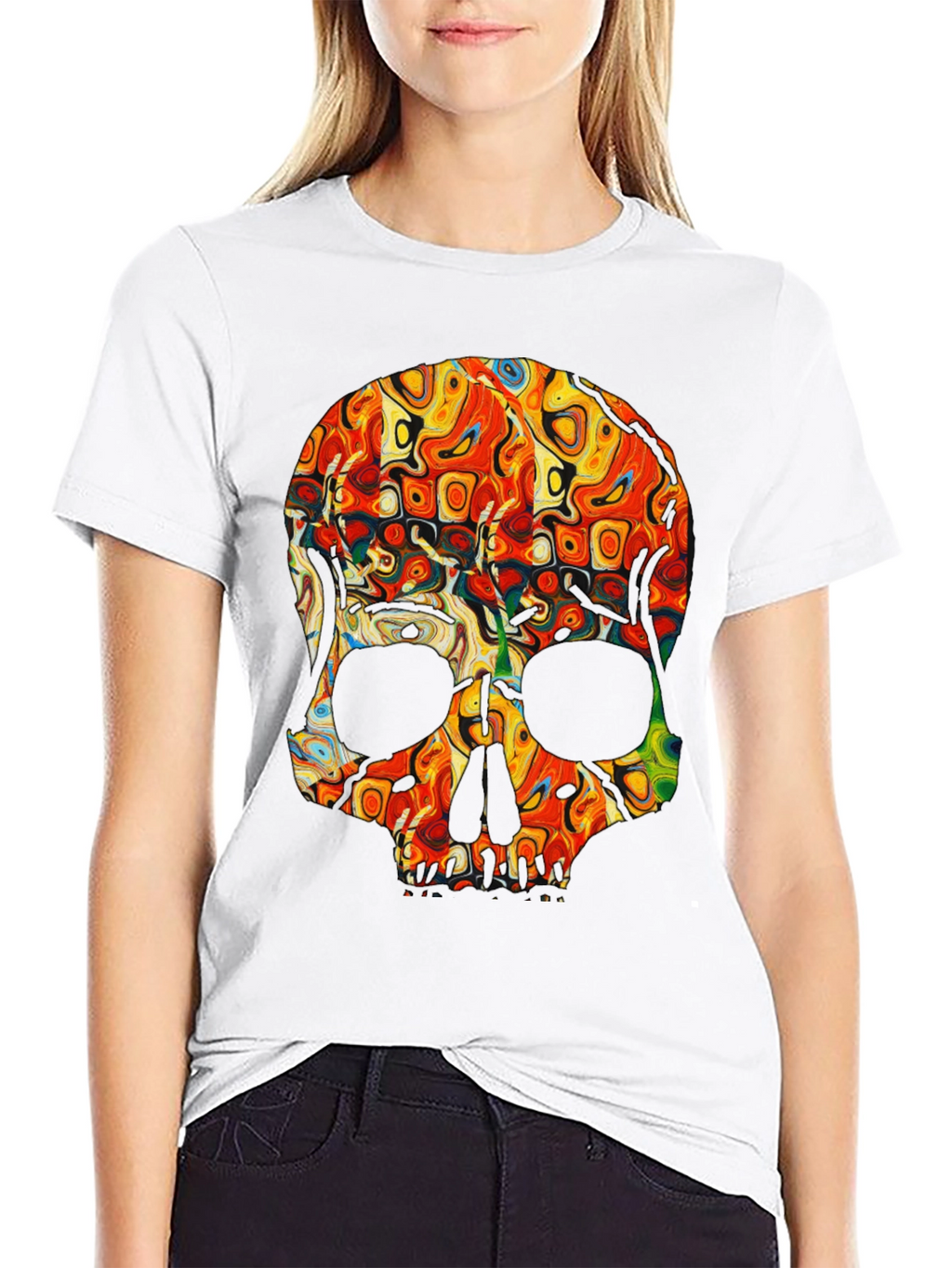 Psychedelic Skull Graphic Tee