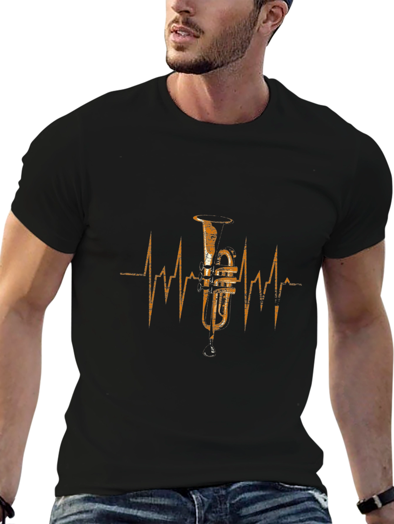 Tuba Heartbeat T-Shirt - Musicians Gift