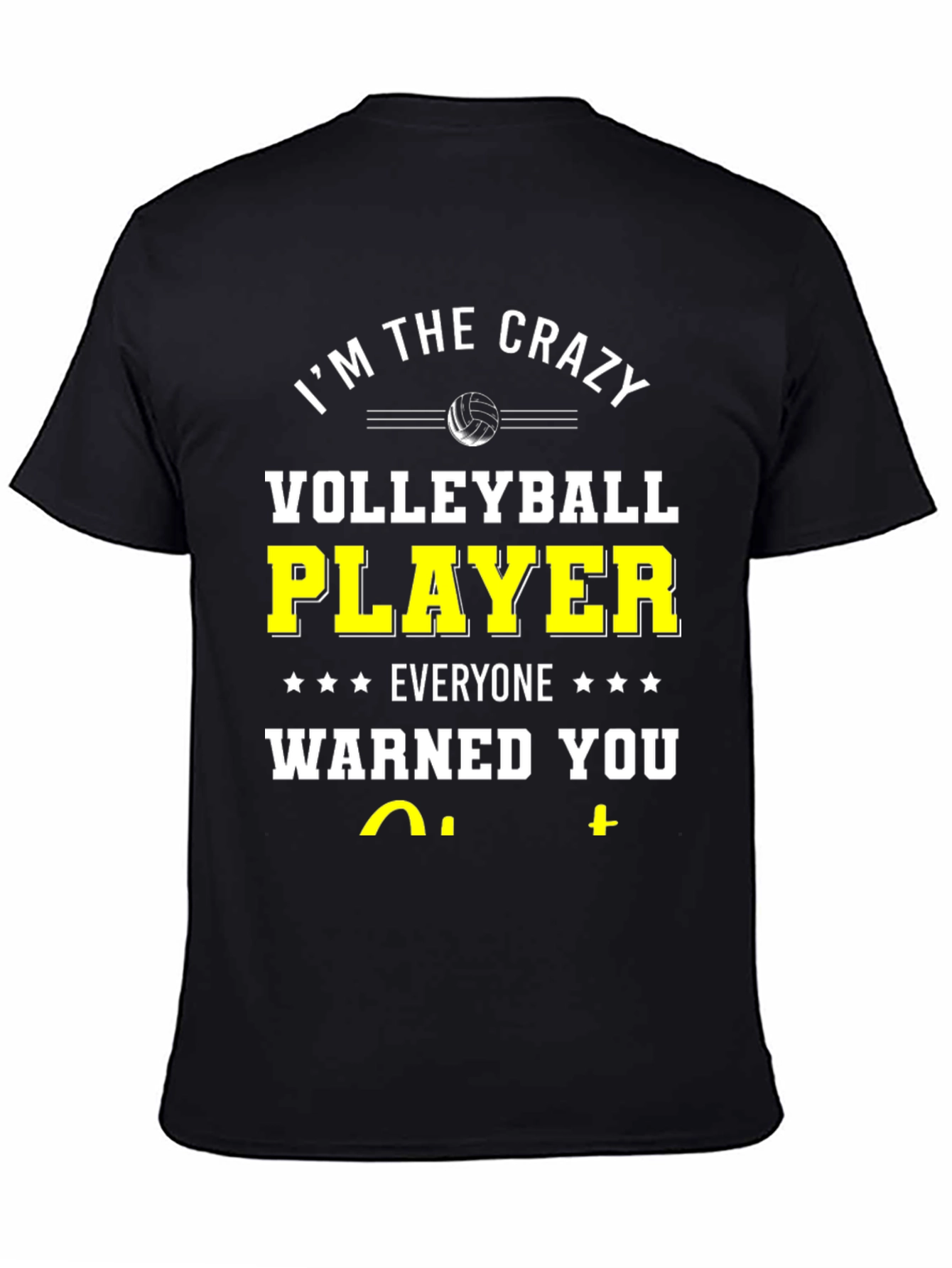 Crazy Volleyball Player T-Shirt - Black
