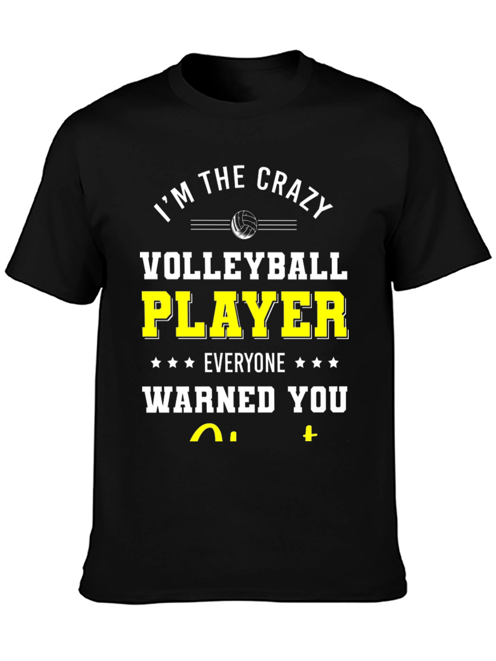 Crazy Volleyball Player T-Shirt - Black