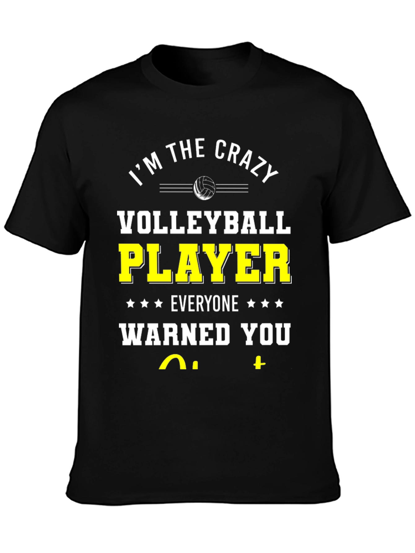Crazy Volleyball Player T-Shirt - Black