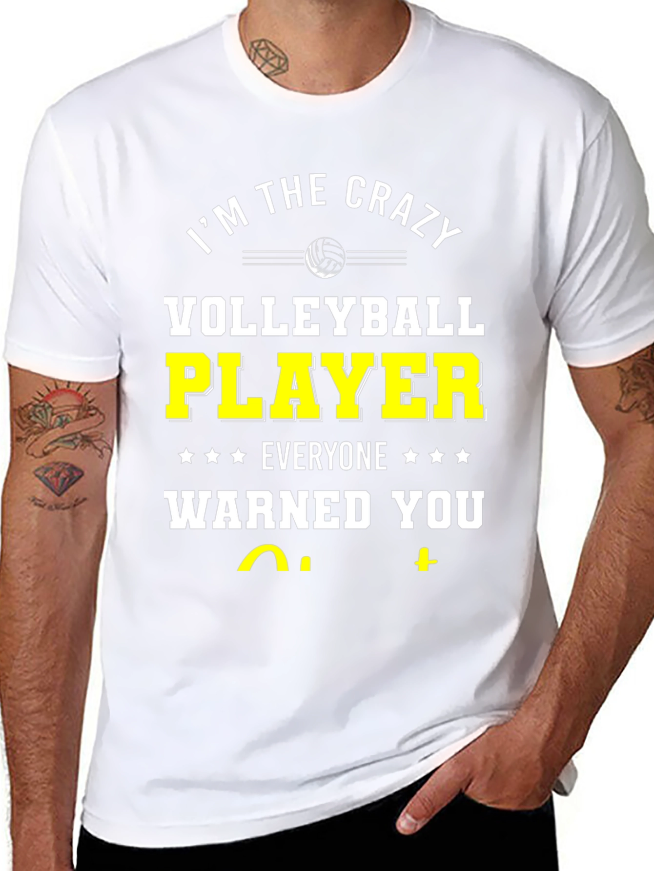 Crazy Volleyball Player T-Shirt - Black