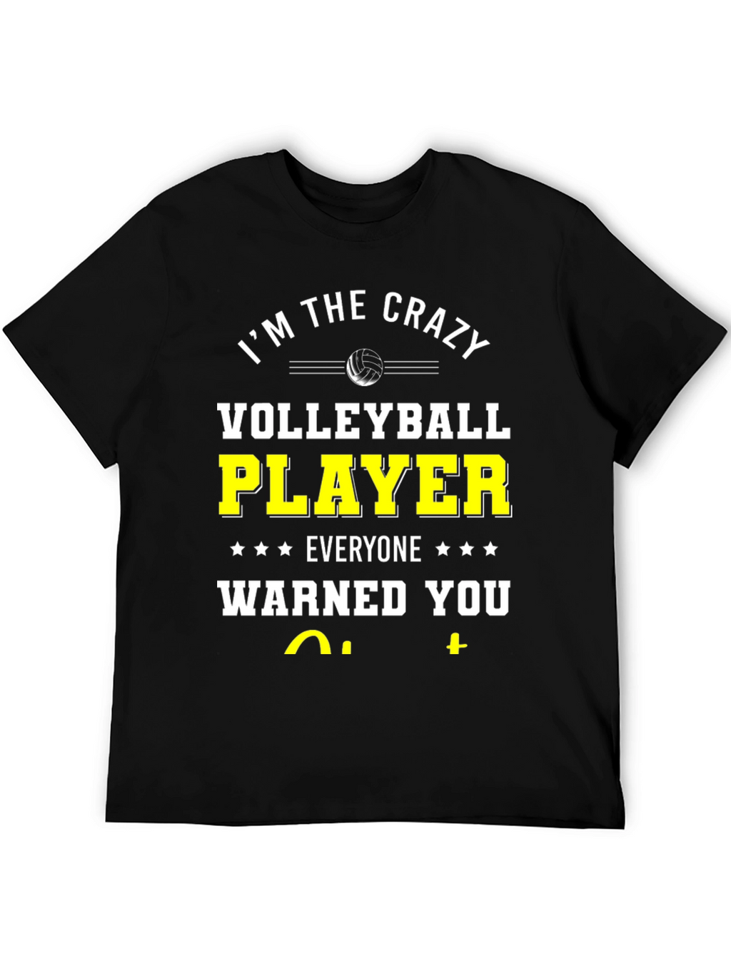 Crazy Volleyball Player T-Shirt - Black