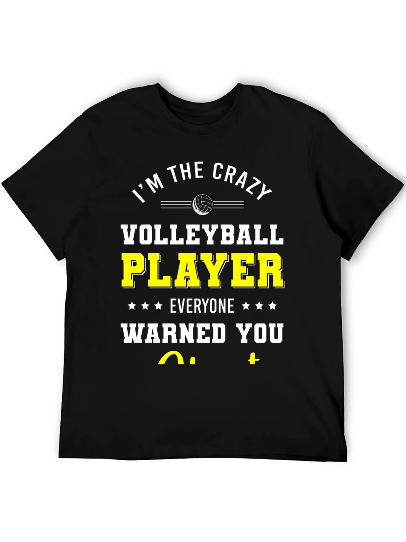 Crazy Volleyball Player T-Shirt - Black