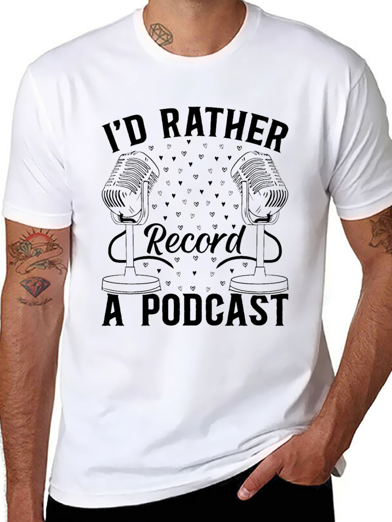 Podcast Lover Tee: Id Rather Record A Podcast T-Shirt