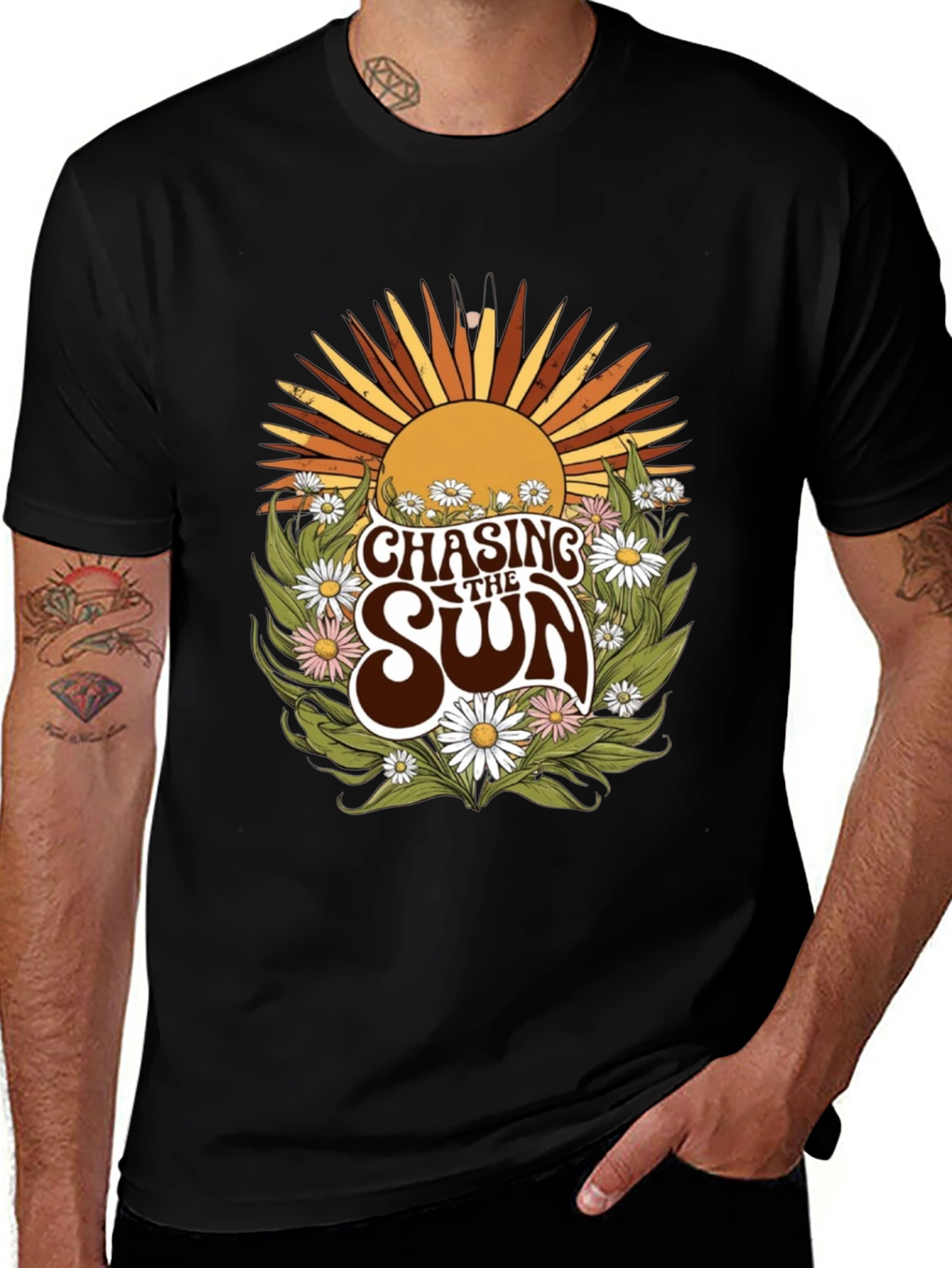Chasing the Sun Graphic Tee - Retro Style Comfort