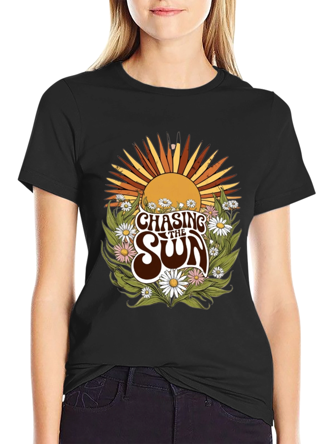 Chasing the Sun Graphic Tee - Retro Style Comfort